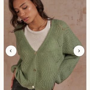 Charli green cardigan